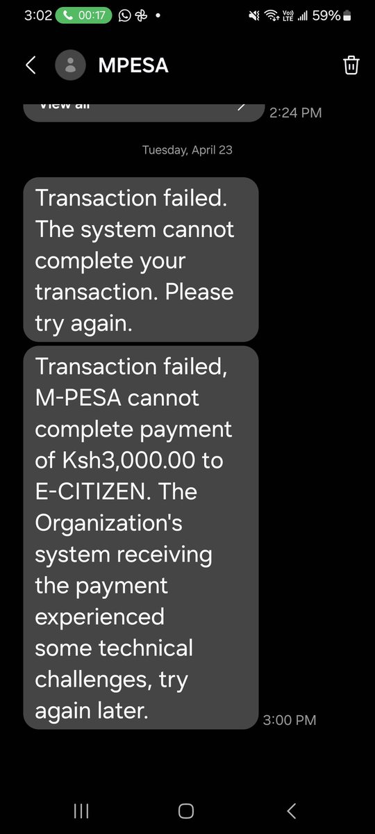 D_Karuana's tweet photo. @nhifkenya been receiving this message whenever I try making payment via paybill since Feb 2024. Paying for self-employed relative. Whats up with your systems? https://t.co/GJ8pmbXKF0