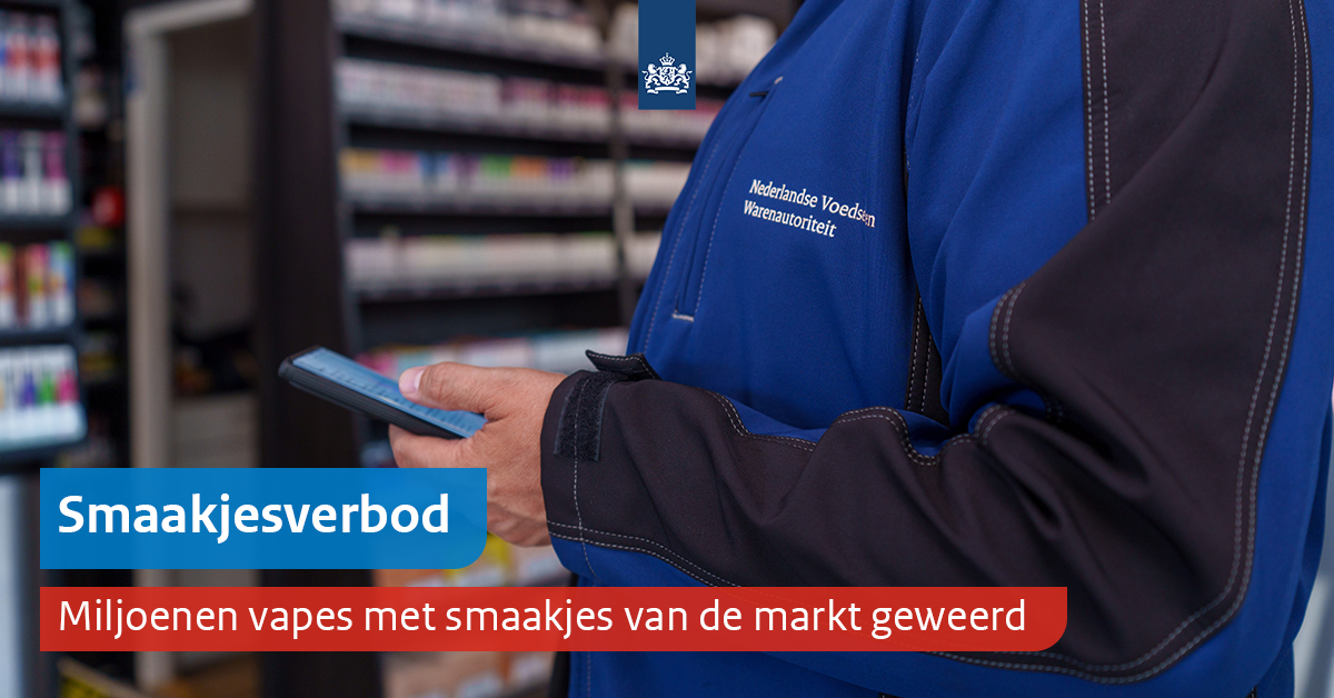 Sinds het verkoopverbod per 1 januari 2024 hebben onze inspecteurs miljoenen vapes met zoete smaakjes van de Nederlandse markt geweerd. De handhavingsaanpak om bij de bron (producenten, importeurs en distributeurs) te beginnen, werpt zijn vruchten af. nvwa.nl/nieuws-en-medi…