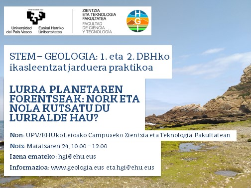 hgi_ehu's tweet photo. DBHko 1. eta 2. mailako ikasleei zuzendutako jarduera praktikoa, @ehugeologia  eta @ztf_fct ko laborategietan. Nola lagundu dezake geologiak lurralde bat nola kutsatu den ikertzen? Zer aztarna utziko du gizakiak planetan?
Info+: hgi@ehu.eus edo https://t.co/SWkqAopH2v https://t.co/DwxdWHih4a