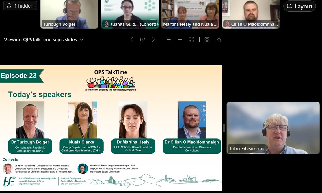 We're live for today's @QPSTALKTIME on pediatric sepsis. #recognisesepsis