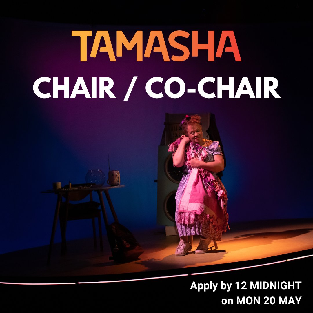 Great opportunity from our friends @tamashatheatre! Do you want to lead the Board of the one of the UK’s leading Global Majority theatre companies? 🔗 Full info & how to apply tamasha.org.uk/jobs 🗓 Applications close on 20 May