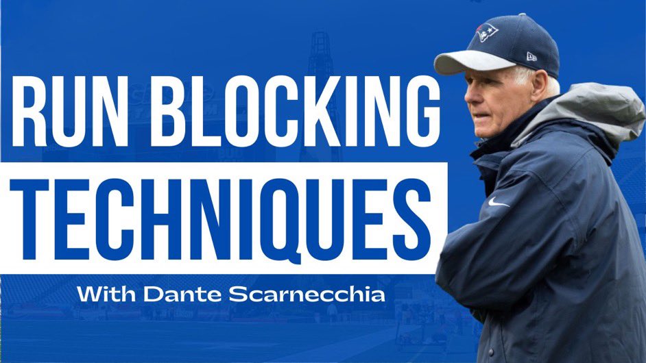 Run Blocking Techniques With Dante Scarnecchia Included in this video: - Drill Structure - Base Blocks - Pull Blocks - Double Team Blocks - Angle Drive Blocks Watch Here On YouTube: youtu.be/IqBcvItYoUM?si…