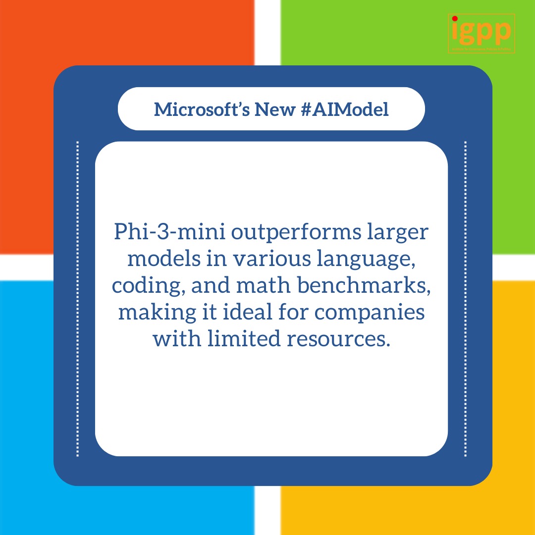 IGPPVMF's tweet photo. #Microsoft's new efficient #AIModel in town?
.
.
Read below to find out!

#Microsoft #AI #AIModel #Phi3mini https://t.co/ojyA8wxr5G