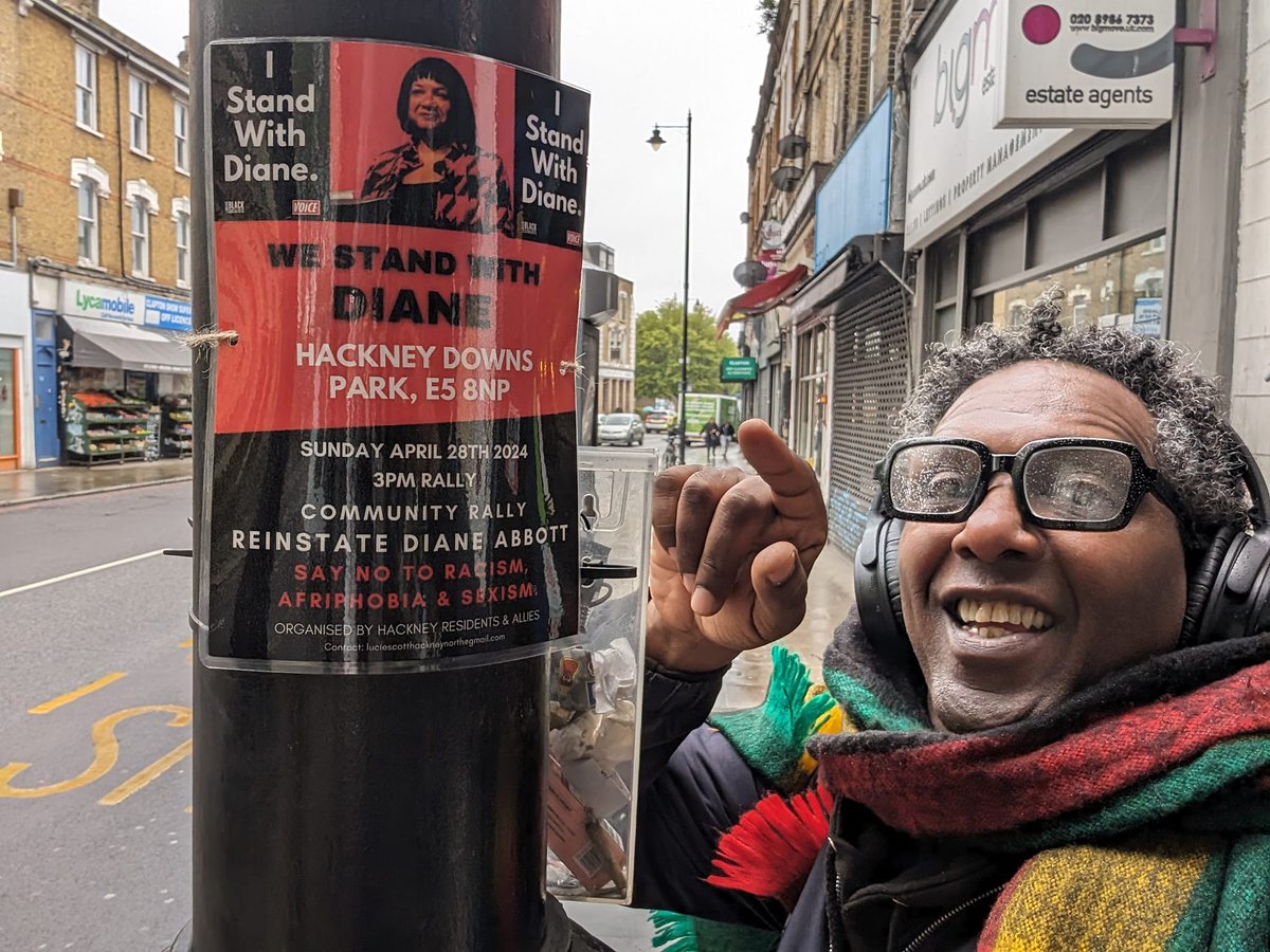 Just so you all know where I stand.....I stand with Diane. Hackney Downs 3pm April 28th #WeStandwithDiane #istandwithdianeabbott @HackneyAbbott