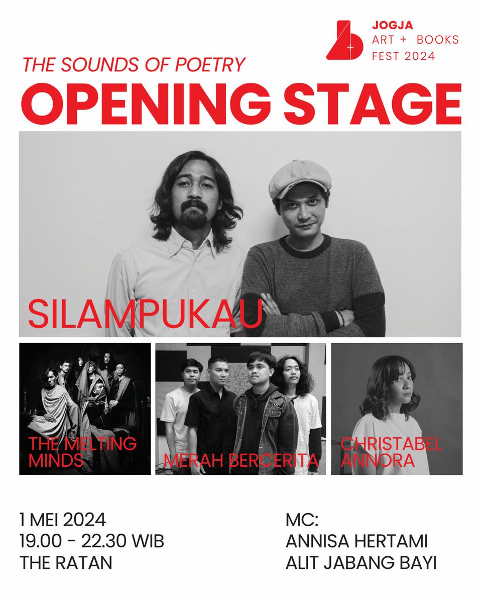 silampukau's tweet photo. Untuk kawan-kawan yang sedang berada di Yogyakarta dan sekitarnya pada Hari Buruh, monggo merapat. Kita senang-senang bersama sejenak, menikmati malam.

Sip, ya?

Sampai ketemu! https://t.co/42YmEjdcc4