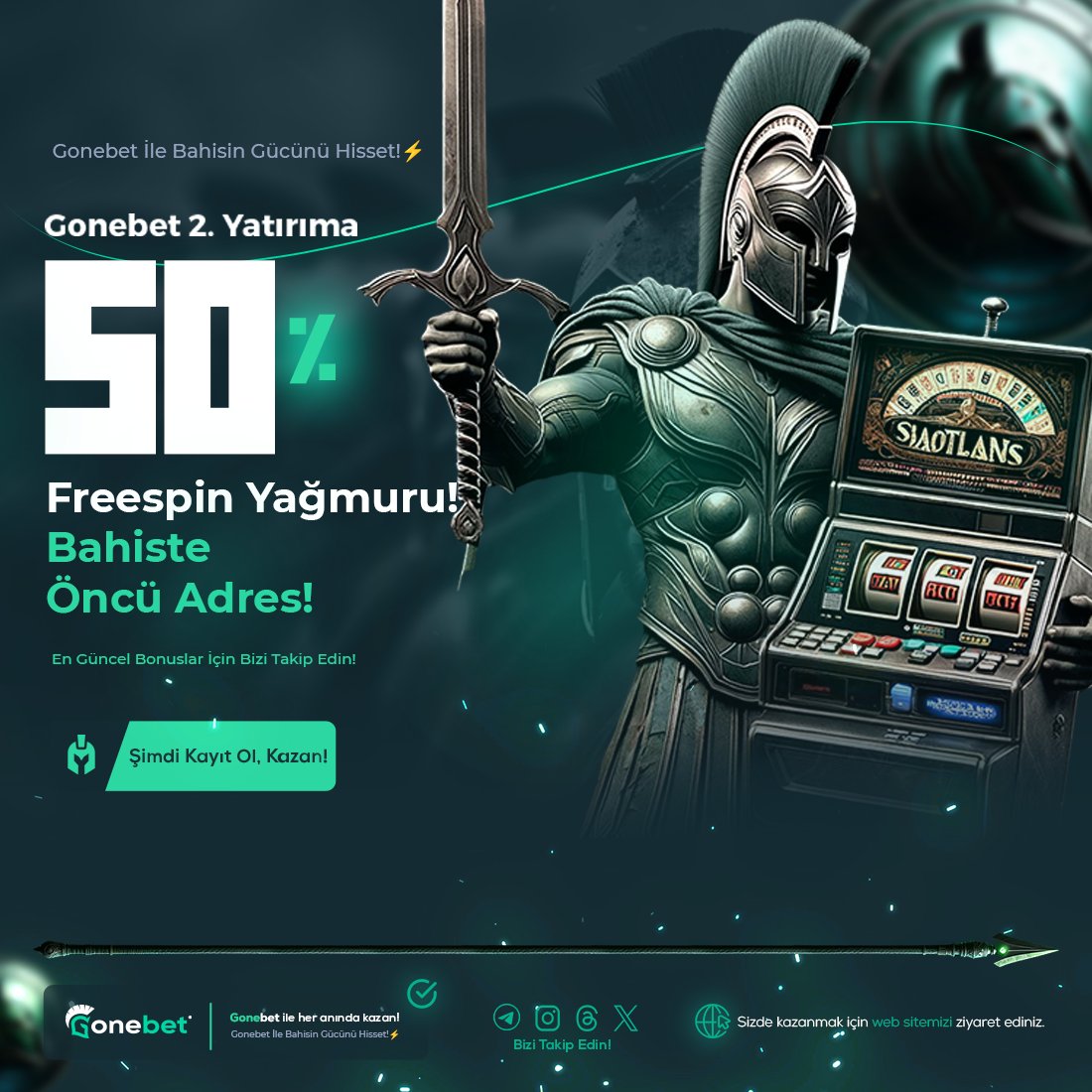 👑 Kazancın Adresinde Freespin Yağmuru! 👌 Bahisin Öncü Adresi Gonebet' de ikinci yatırımı yapanlar kazançlı çıkıyor! %50 Freespin Yağmuru ile ikinci yatırımı yap kazanç kapılarını aç! ➡️ Gonebet Giriş bit.ly/gonesosyal