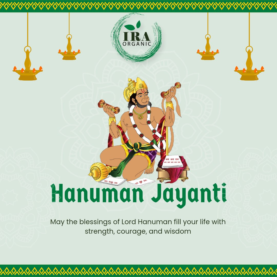 This Hanuman Jayanti let's bring healthy food and healthy life style in our lives.

IRA ORGANIC wish you a Happy Hanuman jayanti...

#hanumanjayanti #pavanputra #healthylifestyle #healthyfood #Iraorganic #traditionalmethod #cookingoil #chemicalfree #naturalfood #healthyheart❤️