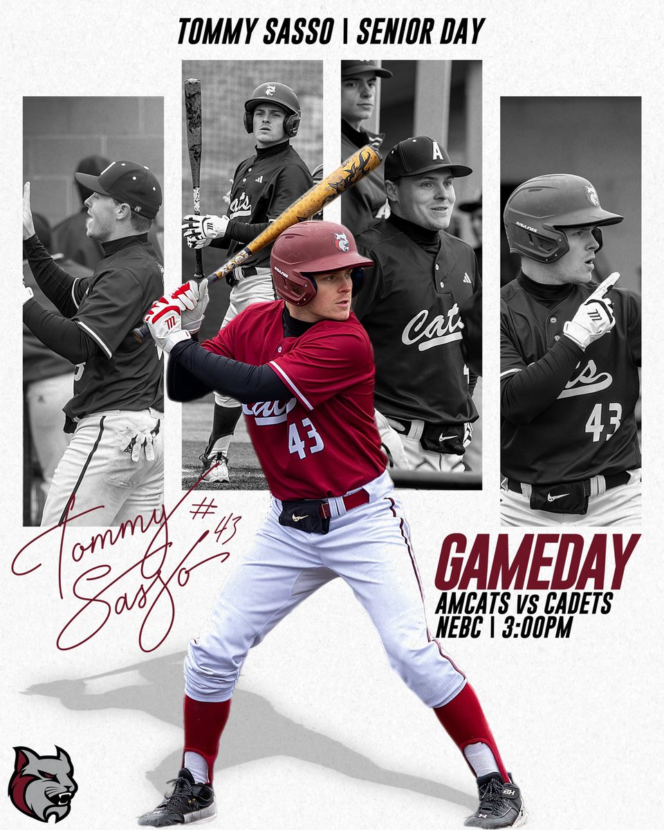 ⚾️GAMEDAY⚾️ Baseball celebrates their senior day today as they host the Norwich University Cadets for a Great Northeast Athletic Conference matchup! Opening pitch is set for 3:00pm! Watch live: ow.ly/3oSs50Rm2Y7