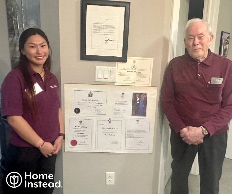 Join us in wishing Mr. M a very Happy 100th Birthday! 🥳
Pictured is Mr. M and his Care Pro, Jada, who enjoy spending their visits together grocery shopping and preparing meals.