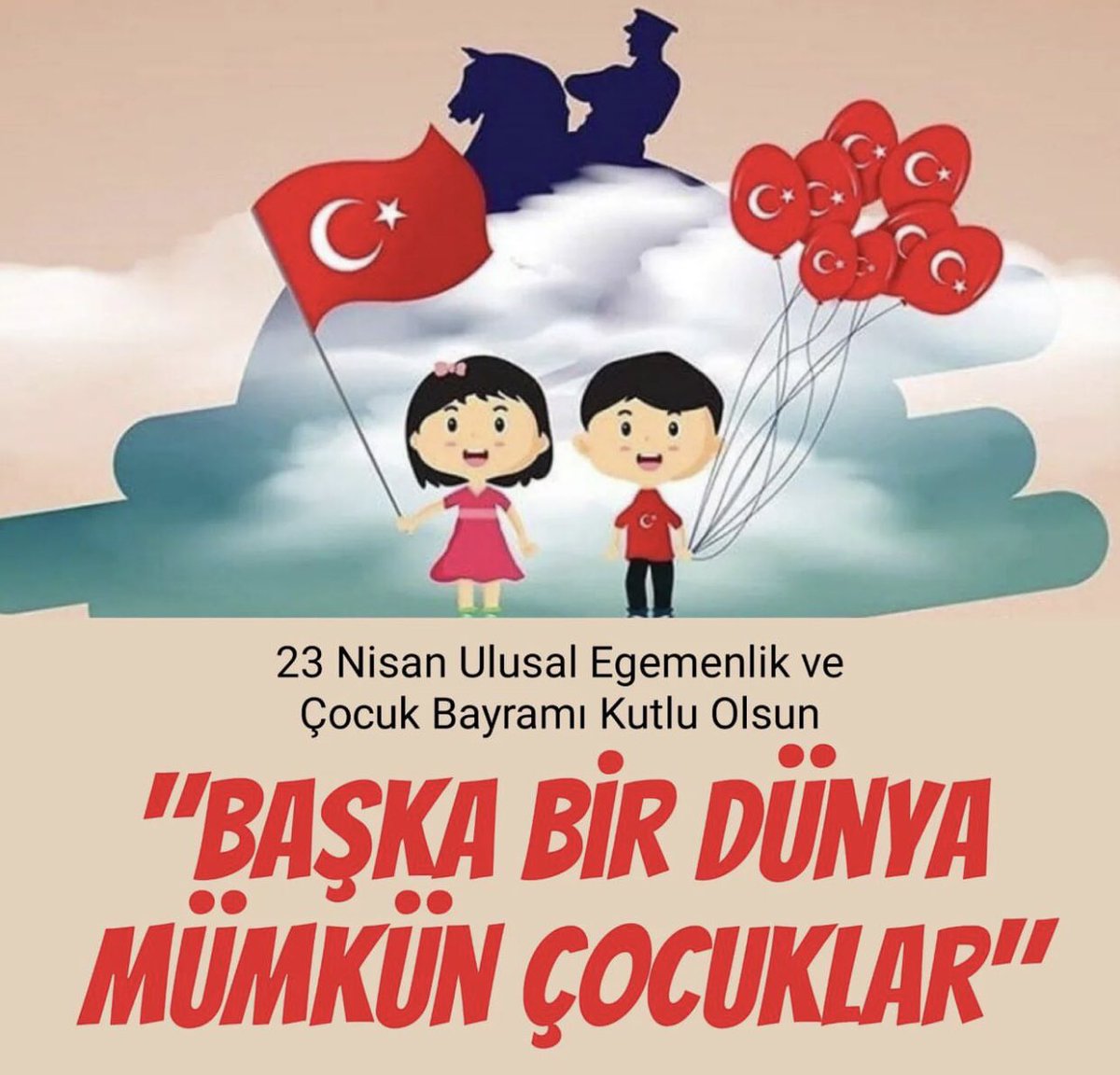 'Çocuklar inanın, inanın çocuklar Güzel günler göreceğiz, güneşli günler Motorları maviliklere süreceğiz... Güzel günler göreceğiz, güneşli günler' NazımHikmet 🇹🇷🇹🇷🇹🇷🇹🇷🇹🇷🇹🇷 #23NisanKutluOlsun #23NisanCocukBayrami #23NisanUlusalEgemenlik