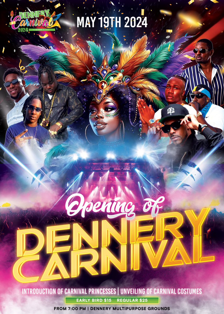 Opening of Dennery Carnival 2024 
#flyerdesign