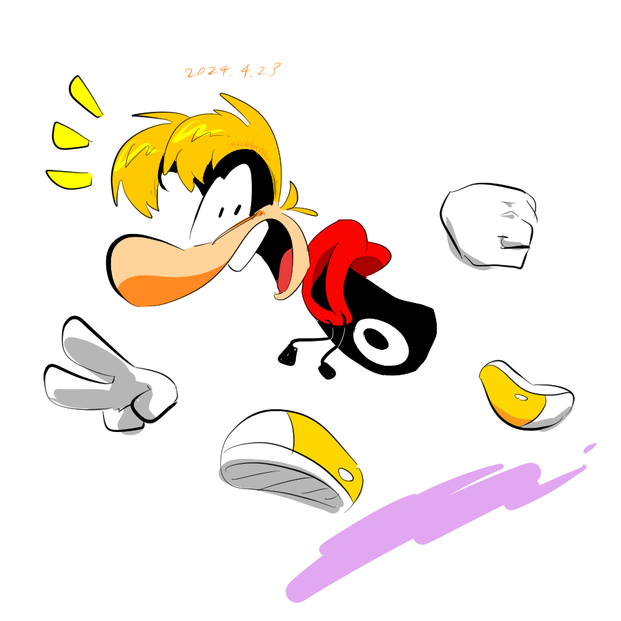 ＃RAYMAN　＃レイマン やっぱりレイマン可愛いな・・・描いてて楽しいし、最高、最強。