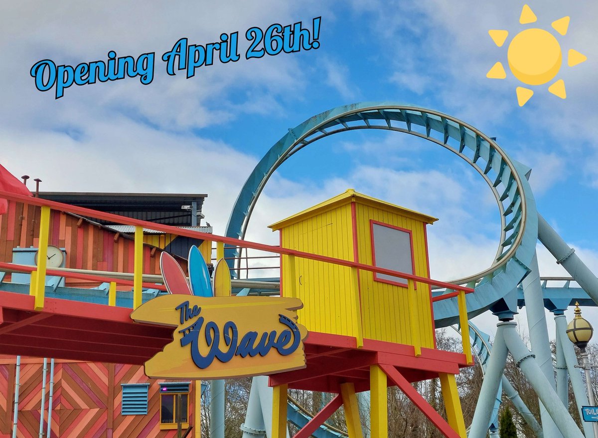 DraytonTalk's tweet photo. We can't wait to Brave The Wave later this month!

The Wave, opens on the 26th of April at Drayton Manor!

#TheWave #DraytonManor #Openingdate https://t.co/aKrtjb755b