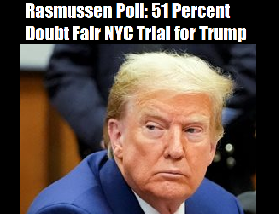 Just 42% say it's likely Trump will be able to get a fair trial, and that included only 27% saying it’s very likely, according to the Rasmussen Reports results. Read more: newsmax.com/newsfront/rasm…