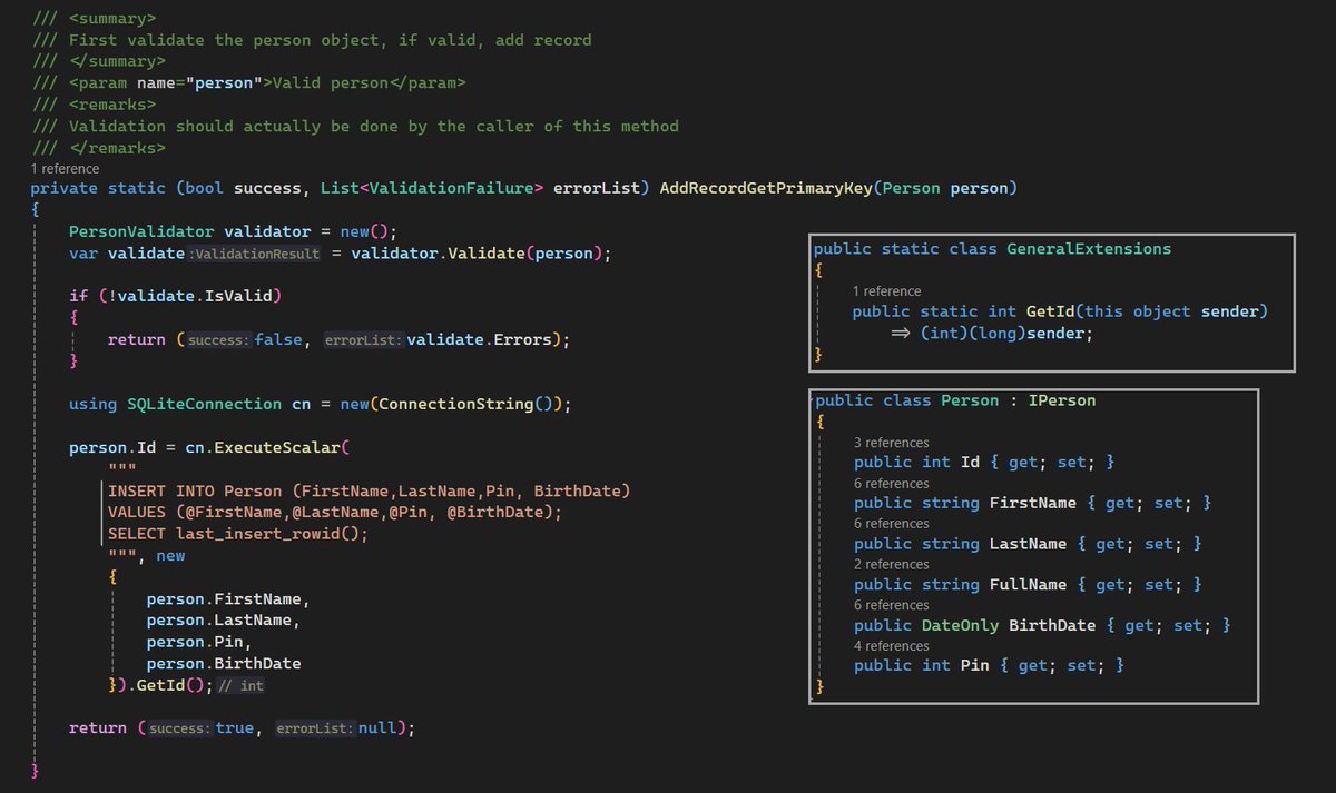 Preparing for an article comparing Dapper and EF Core CRUD operations with SQLite with FluentValidation.

#FluentValidation #Dapper #csharp