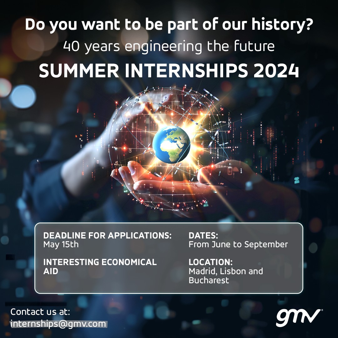 ⏰Tick, tock, ... Time is running out... Have you still not applied for our summer #internships? ☀ Start your own adventure this summer at our locations in Bucharest, Lisbon, and Madrid. What are you waiting for? Join the #GMVTeam! 👉 ow.ly/NTrB50Rm3VO #Talent