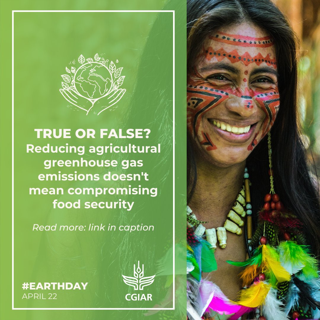 💡Did you know? Reducing agricultural GHG emissions doesn't mean compromising food security. Brazil's example shows how we can tackle climate change and hunger simultaneously. #EarthDay Read more: on.cgiar.org/44gofzS