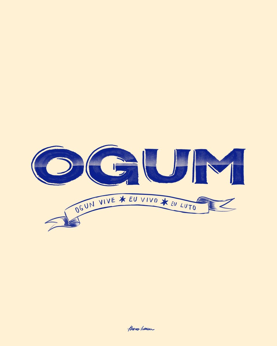 Ogun vive, Eu vivo, Eu Luto. ⚔️ Obra “Ogun Vive” já disponível na loja brenoloeser.com