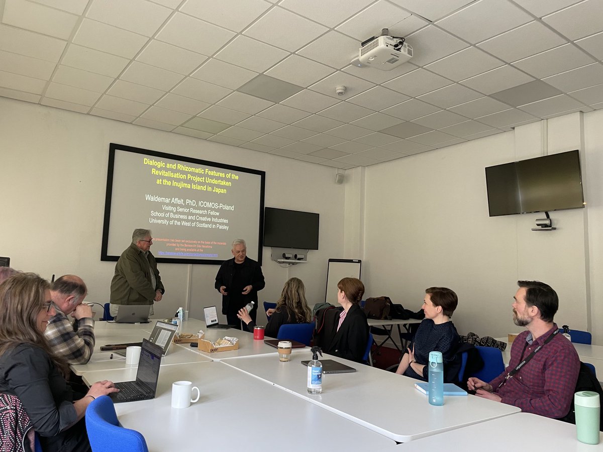 Welcoming Dr Waldemar Affelt as a visiting research fellow in critical heritage research  - building on our long term #GovanGdansk partnership- a lot of overlapping conversations happening this week as part of #TurningTheTide events on waterfront cities and the climate emergency