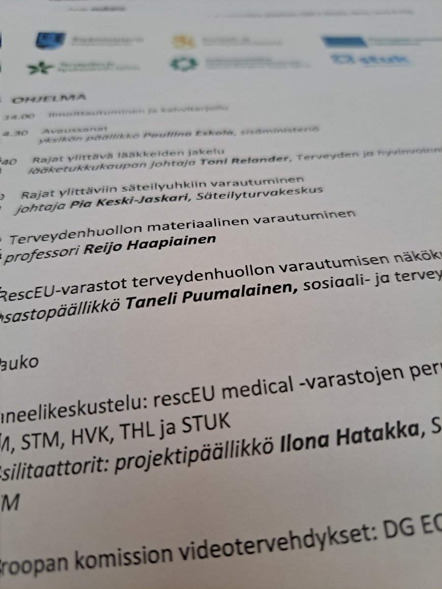 Päivän ohjelmassa napakat tietoiskut CBRN-tilanteissa tarvittavista toimenpiteistä rescEU Medical -hankkeen Kick Off:ssa. #CBRN #rescEU # valmius