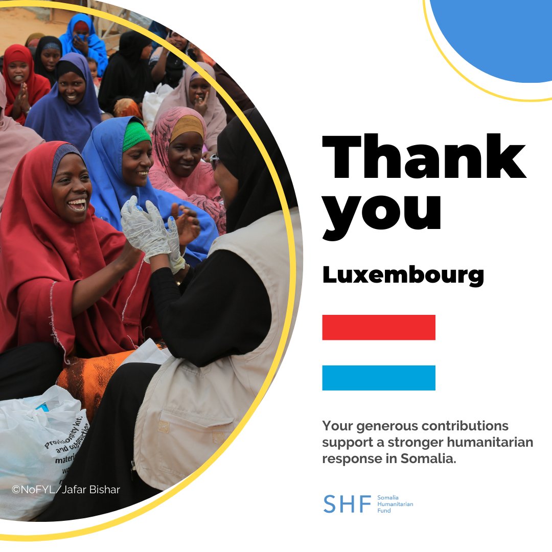 Thank you, Luxembourg 🇱🇺, for your continued trust in @SHF_Somalia! With your contribution of €250K this year, you empower our partners to ramp up life-saving assistance for the most vulnerable people during the current Gu rains and beyond. @cooperation_lu @LuinAddisAbaba