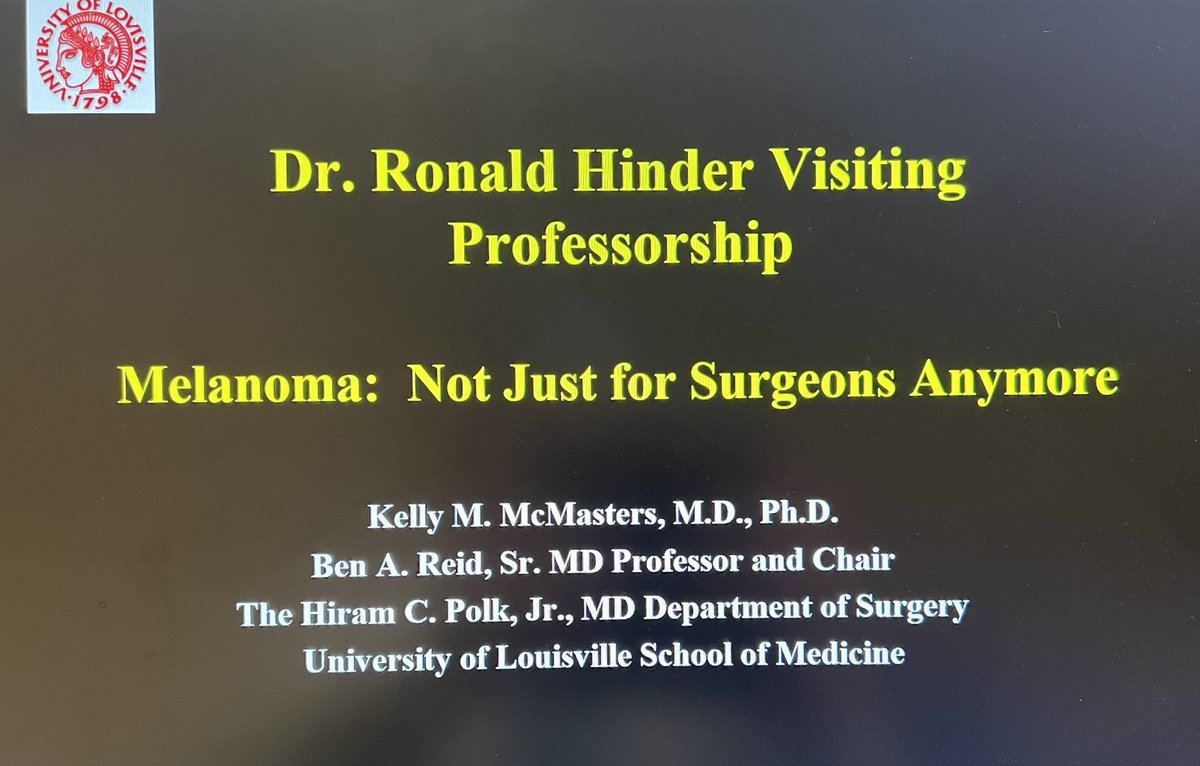 What a privilege to have @McMastersKelly serve as our 2nd annual Ronald Hinder Visiting Professor. @MayoJaxGenSurg