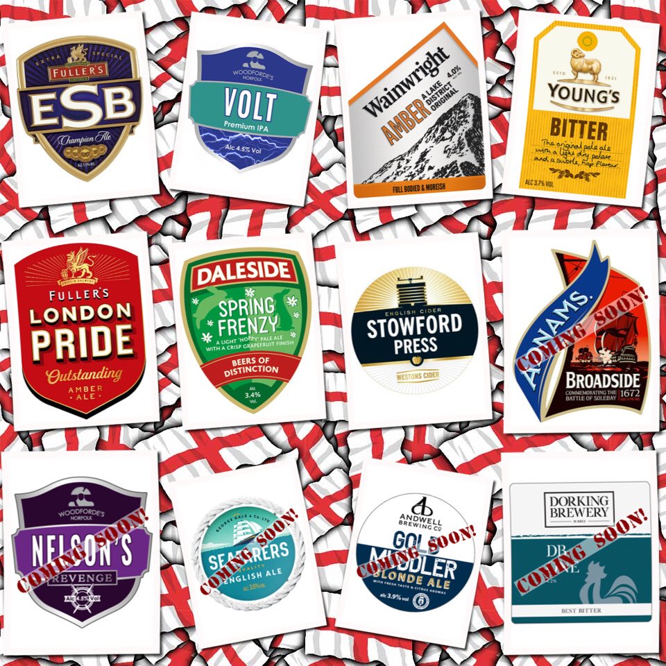 St. George’s Day pint? Up the flagpole today! Beer Board: bit.ly/2VtVRoA @Fullers @WoodfordesBeer @MarstonsPLC @YoungsBeer @DalesideBrewery #RealAleFinder ⁦@CAMRASurrey⁩ @CAMRAKL⁩ ⁦@CAMRAswl⁩ @FriendsOfKings1 @KtonToday @kt2_me