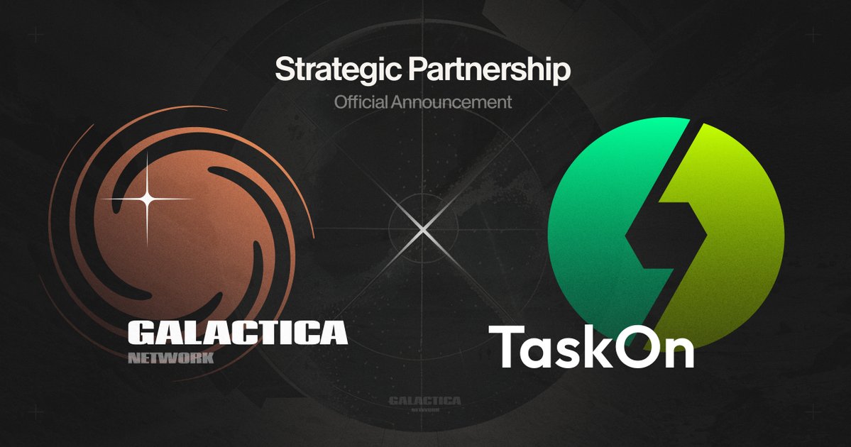 Galactica Network 🤝TaskOn We're thrilled to unveil our strategic partnership with @taskonxyz! 🎉 TaskOn, a premier task-based community platform, serves over 3 million users worldwide. 🌍 Start questing on TaskOn & accumulate some points 👀 ➡️ taskon.xyz/space/2184814