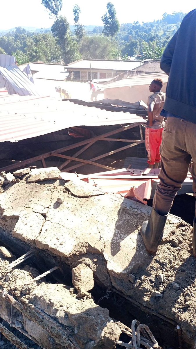 5-storey building collapses in Nyamira trapping several people inside. #Goteana