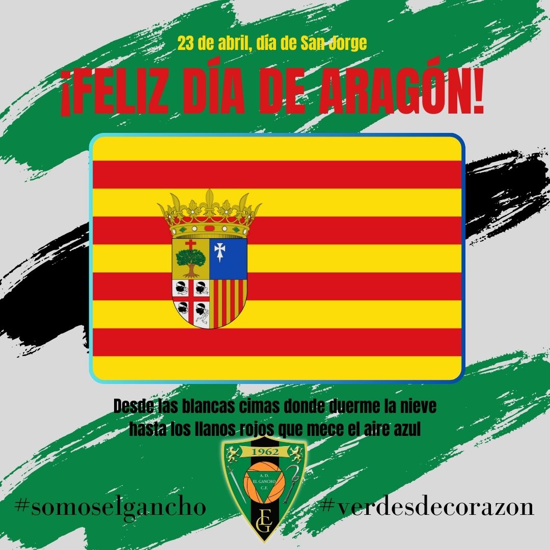 elganchocf's tweet photo. 23 de abril... ¡Feliz día de San Jorge, feliz día de Aragón! ❤️💛💚
#somoselgancho #verdesdecorazon https://t.co/ejScah9FUS