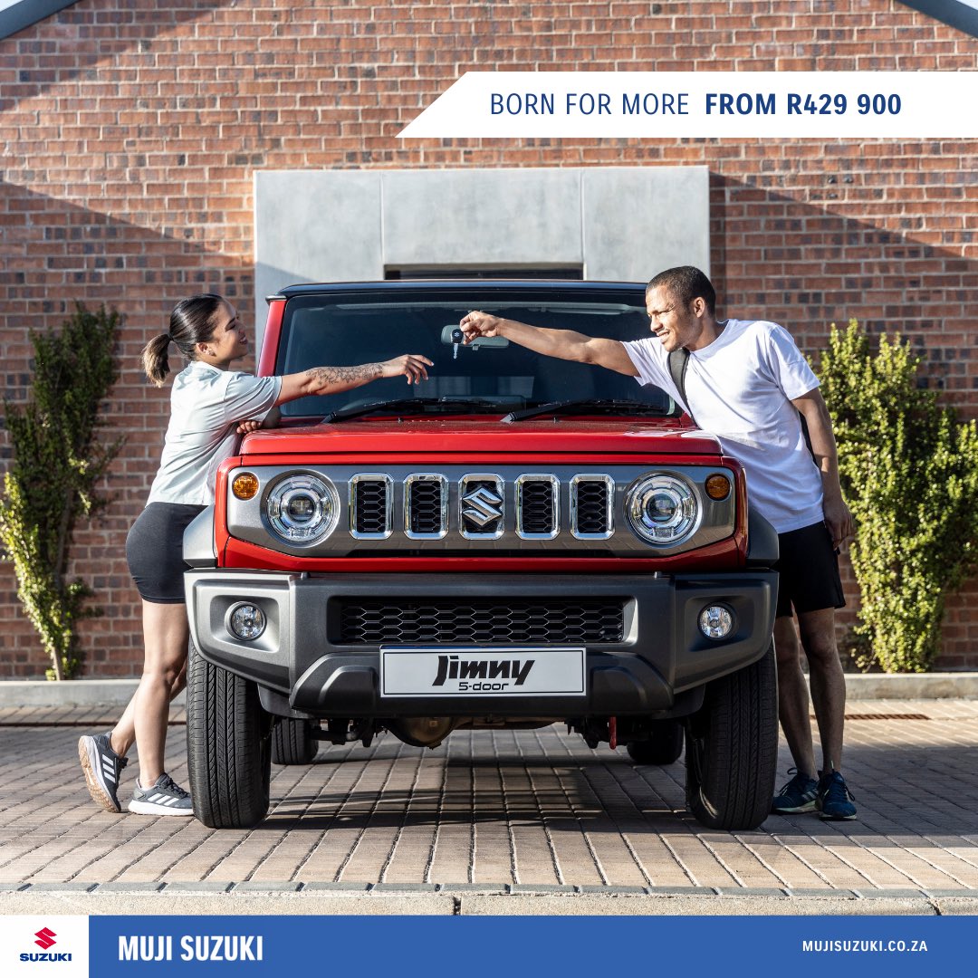 EXPLORE MORE WITH THE NEW SUZUKI JIMNY 5-DOOR: Dive into adventures with extra room and robust 1.5L power. This compact SUV is your gateway to thrilling explorations and unforgettable journeys. Ready for the wild? The Jimny 5-door awaits. #kasiefmisdrivenbythemujimotorgroup