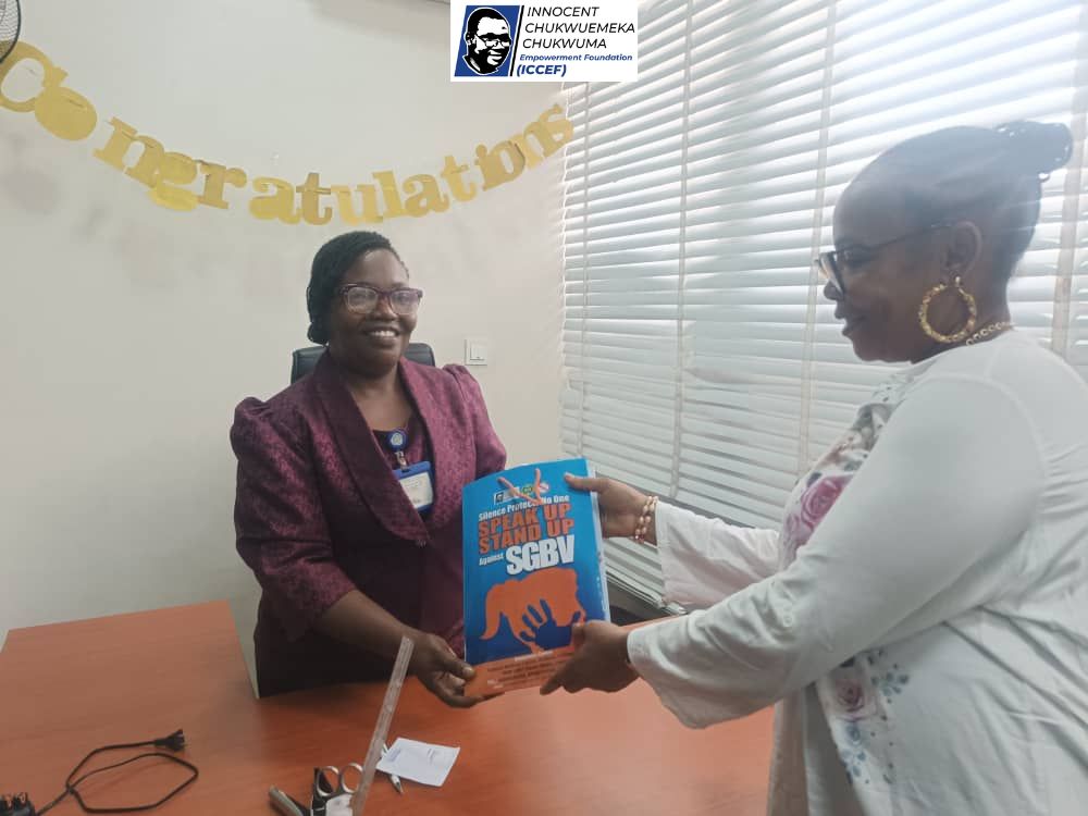 #TuesdayTalk
In the spirit of Impact and Legacy, ICCEF recently supported the Assurance Sexual Assault Referral Centre in Lagos State. We provided advocacy tools for visits to police stations, including branded items like t-shirts, notepads, pens, stickers, and flyers.