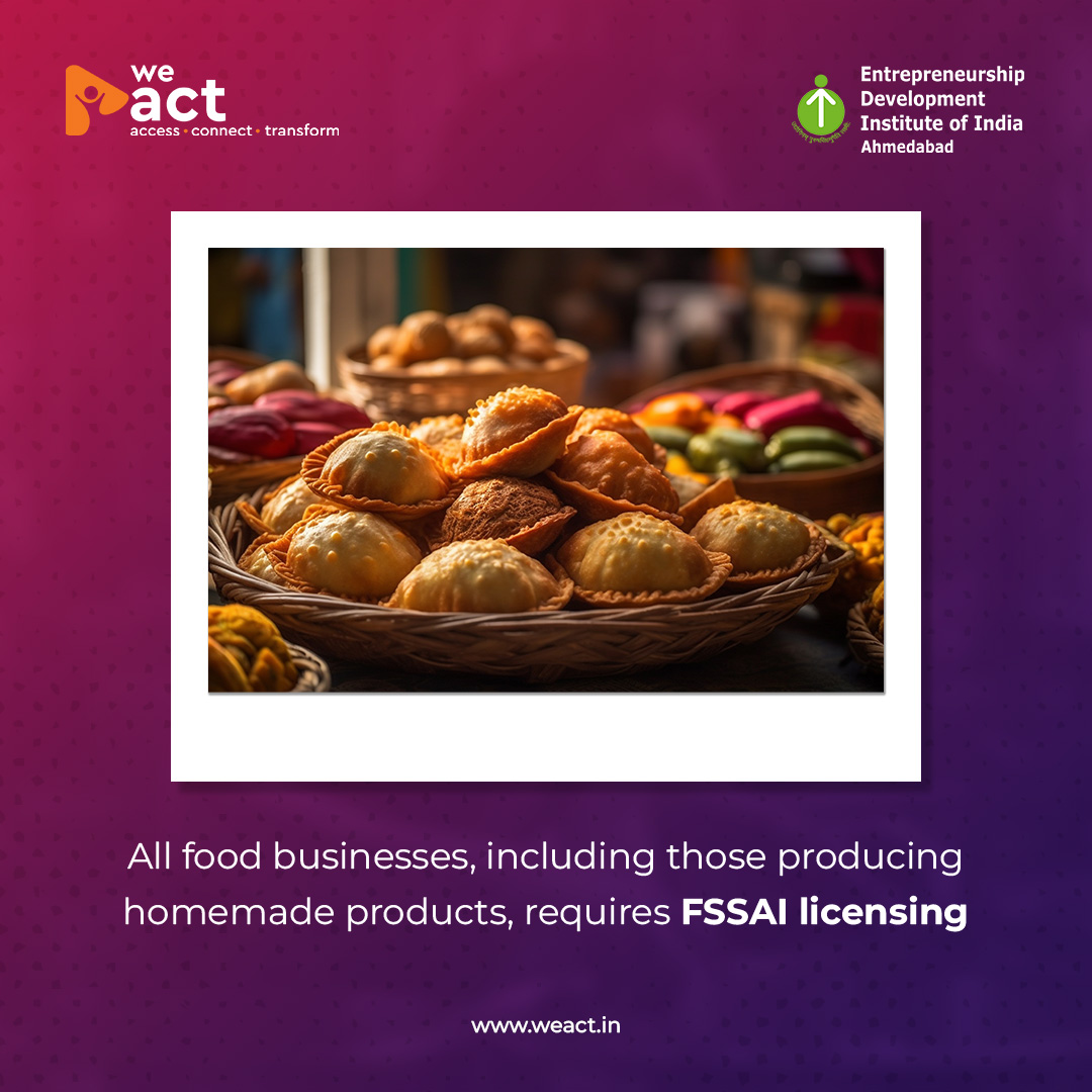 When it comes to food, quality is non-negotiable. 

Ensure your products meet safety standards with an FSSAI license.

 #WeAct #FSSAI #FoodBusiness #WomenInBusiness #Entrepreneurship #RuralWomen