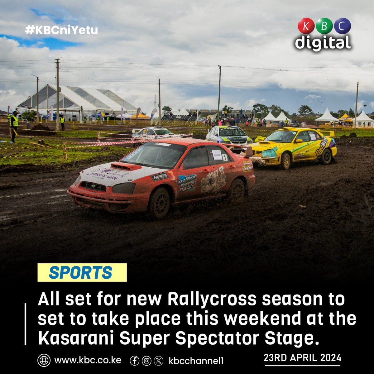 All set for new Rallycross season to set to take place this weekend at the Kasarani Super Spectator Stage. #KBCniYetu^EM