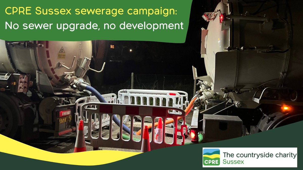 We have launched a campaign to tackle the flooding of #sewage into waterways, homes and gardens. We want councils to make more use of Grampian conditions which prevent development from taking place until specific conditions have been met. Find out more: cpresussex.org.uk/news/sewage-ne…