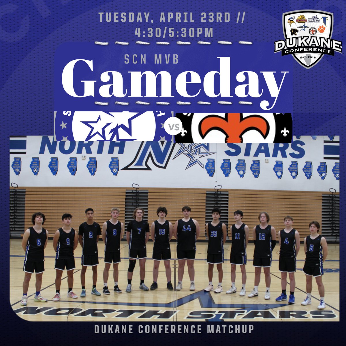 St. Charles North Men's Volleyball (@scnmvb) on Twitter photo Another conference match in the DuKane...this will be a fun one! Come on out and support your North Stars as we take on our crosstown rival - St. Charles East. F/S1 & JV play at 4:30pm, F/S2 and Varsity play at 5:30pm. #SSFF #Family <a href="/SCNAthletics/">St. Charles North Athletics</a> <a href="/bluefangroup/">SCN Blue Fan Group</a> <a href="/SCNBoosters/">SCN Athletic Boosters</a> Another conference match in the DuKane...this will be a fun one! Come on out and support your North Stars as we take on our crosstown rival - St. Charles East. F/S1 & JV play at 4:30pm, F/S2 and Varsity play at 5:30pm. #SSFF #Family <a href="/SCNAthletics/">St. Charles North Athletics</a> <a href="/bluefangroup/">SCN Blue Fan Group</a> <a href="/SCNBoosters/">SCN Athletic Boosters</a>