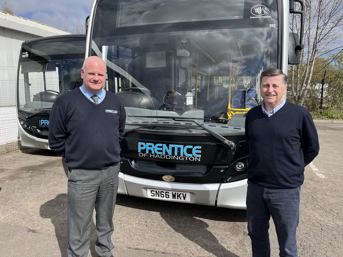 Bus services are a vital lifeline for local communities. It was a pleasure to meet the team at Prentice of Haddington today and hear about the challenges and opportunities of operating this local bus company here in East Lothian.