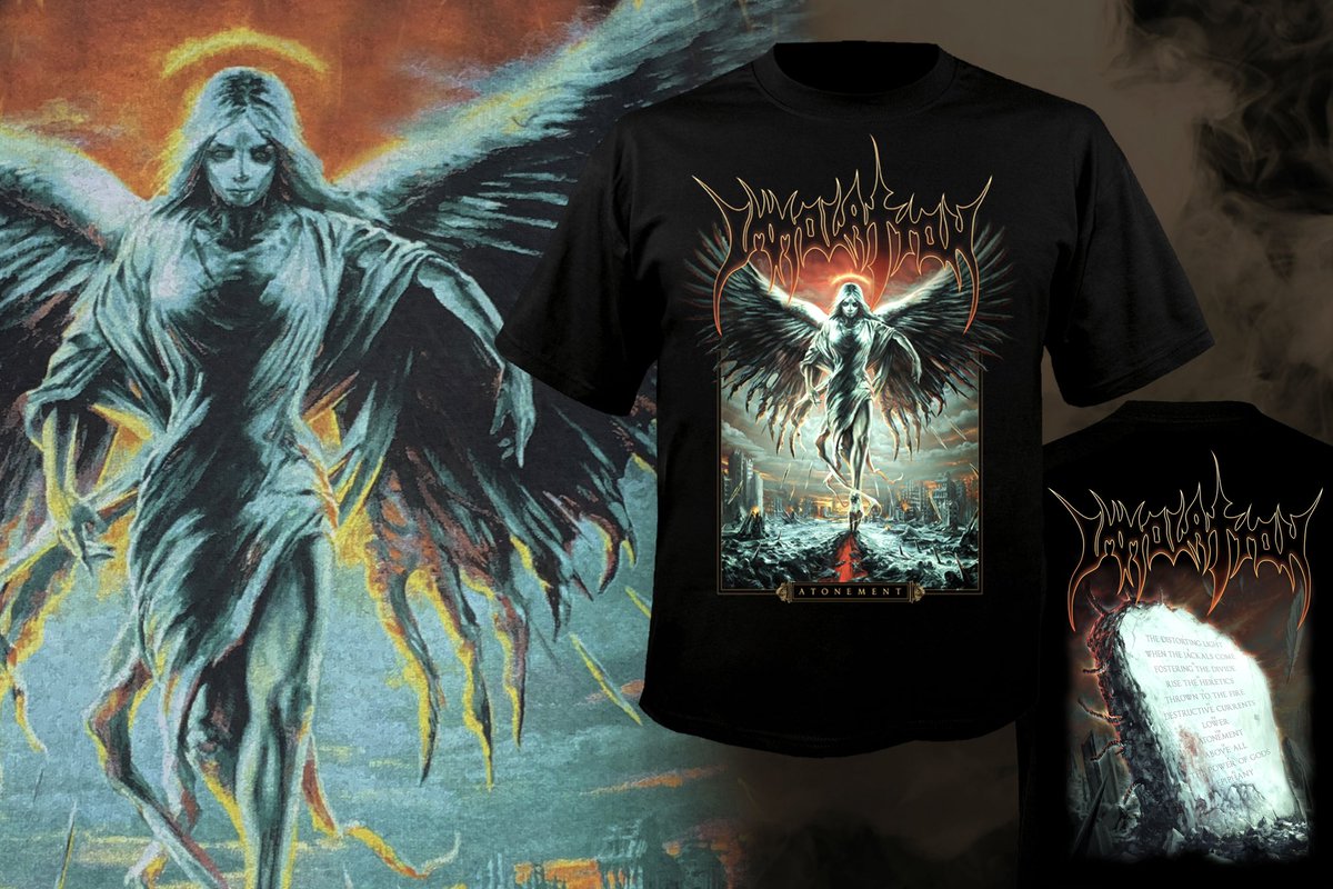 “Atonement” merchandise!! T-Shirts, Longsleeves & Patches! Check out our webstore for the latest Tour Shirts and other classic designs! Limited sizes on some items! IMMOLATION-STORE.COM