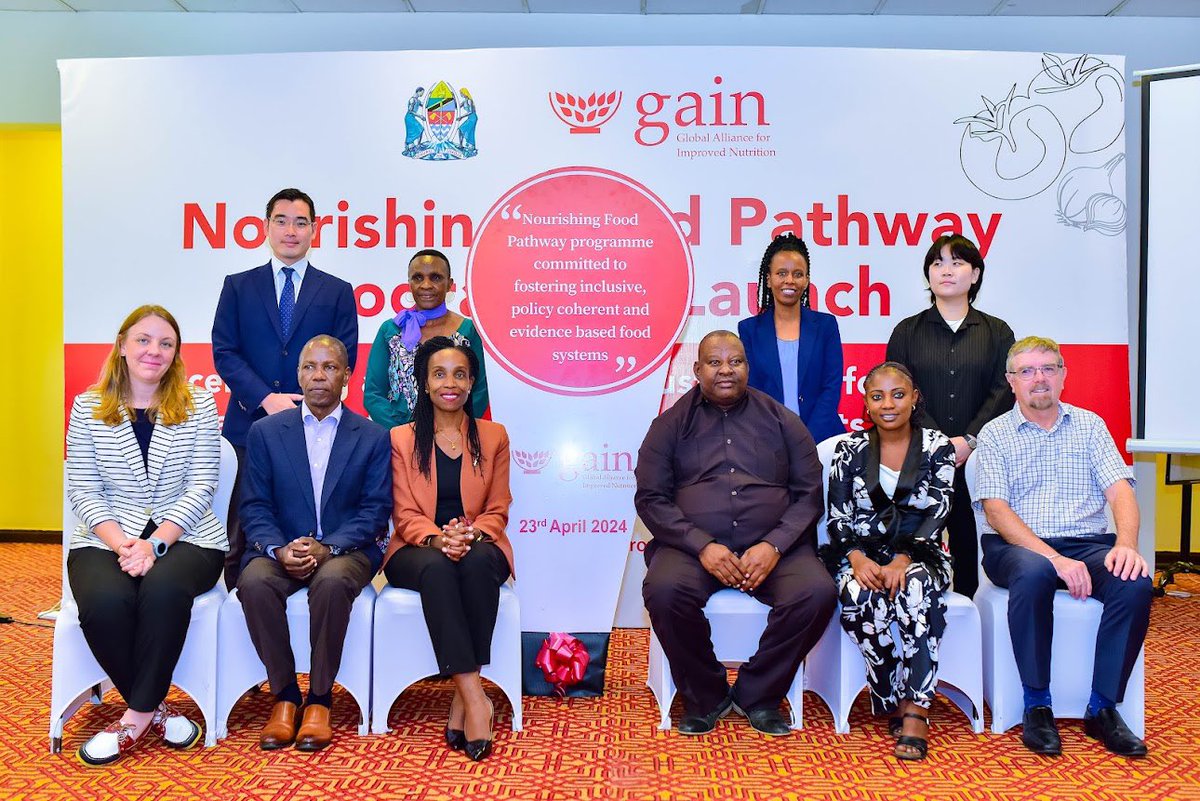 GAIN_TANZANIA's tweet photo. Honored to have esteemed government entities, development partners, and UN agencies join us at the launch of the Nourishing Food Pathway Programme. Their support and collaboration are invaluable as we work together to transform food systems and improve nutrition in Tanzania. https://t.co/zJTpUr2Yvh