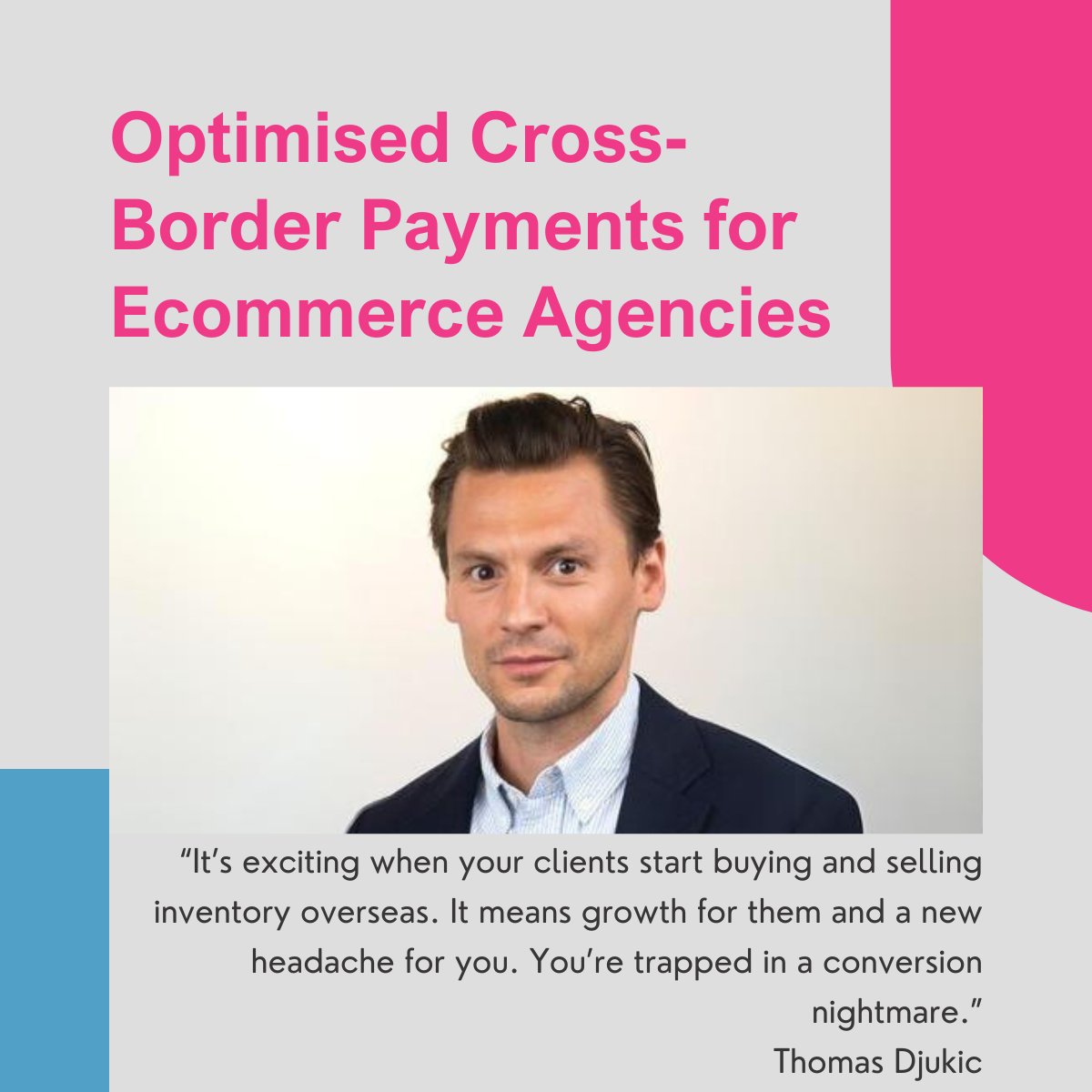 Thomas (Channel Partnerships Associate Director @airwallex) convinced us that a cost-effective and globally scalable payment solution was within reach for emerging e-commerce players. 

🔗 agencygrowth.events/feed/guide-to-…

#ecommerce #agencygrowth #globalpayments #digitalagency