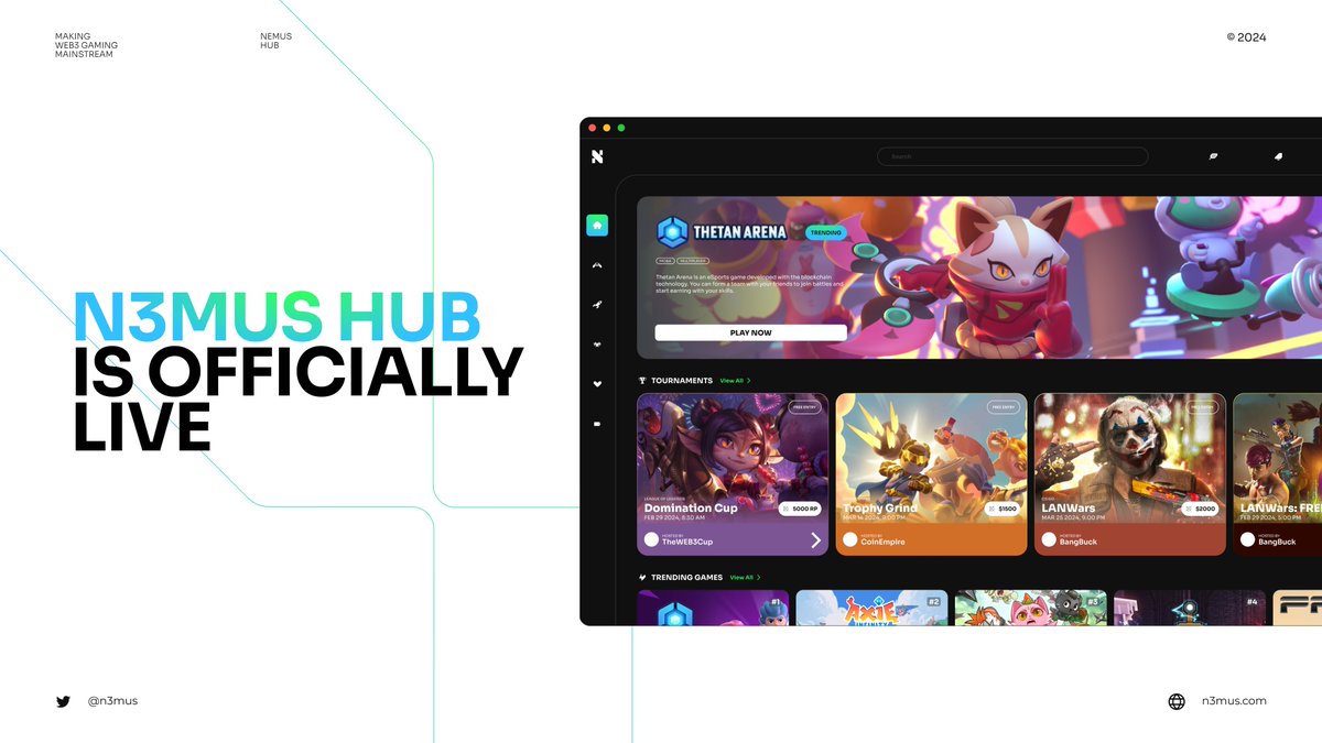 N3musFdn's tweet photo. Gamers, ready to dive into the sleek new hub? 🚀

With a whopping 200% traffic surge in our first week post-rebranding, the excitement is real!

But brace yourselves, more surprises await... 👀

Explore now at https://t.co/B5DZxjUkCt https://t.co/ktNjojgAz0