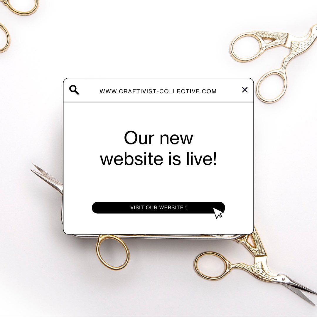 🖥️✨ We have a shiny new website following the hacking of our last website which was over a decade old so it was due a spring clean anyway 😁 craftivist-collective.com Take a look & whilst you’re there… 🎟️ Take a look at our events page to see if you can come and hang out 🤓