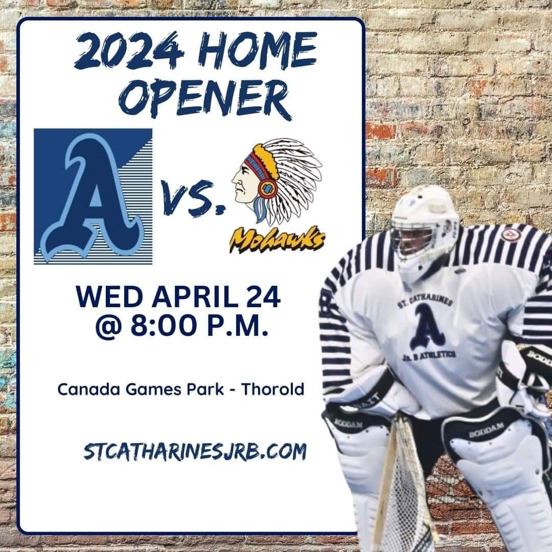 stkittsjrlax's tweet photo. After a season opening 10-6 win at Six Nations last Friday, it's our Jr. B's home opener tomorrow (Wednesday) night.
8 pm Canada Games Park vs. Elora! https://t.co/fc5RvWdnEP