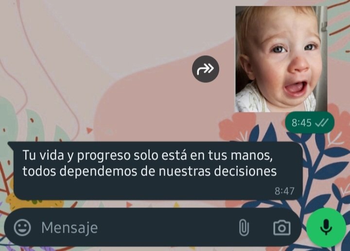 Ah bueno, había sido que me tengo que responsabilizar de mis propias decisiones. La presión es total