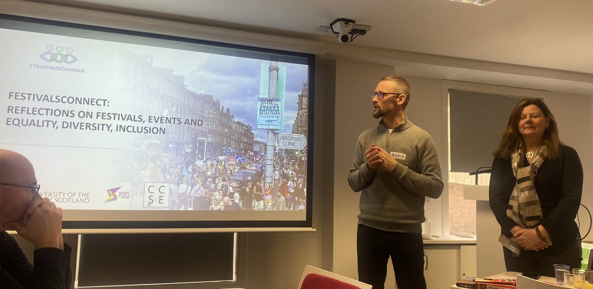 The STAR Project (@starprojpaisley) on Twitter photo Great to be at the <a href="/CCSE_UWS/">Centre for Culture, Sport and Events</a> workshop for #FestivalsConnect to hear about reflections on festivals, events and Equality, Diversity & Inclusion. Great to be at the <a href="/CCSE_UWS/">Centre for Culture, Sport and Events</a> workshop for #FestivalsConnect to hear about reflections on festivals, events and Equality, Diversity & Inclusion.
