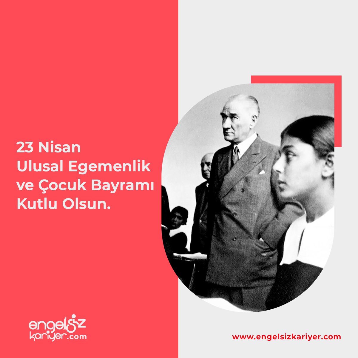 Kapsayıcı, erişilebilir, sürdürülebilir ve tüm eşitsizliklerin ortadan kalktığı bir dünya dileği ile 23 Nisan Ulusal Eğemenlik ve Çocuk Bayramımız Kutlu Olsun. #Atatürk #23Nisan #engelsizkariyer #engelliistihdamı