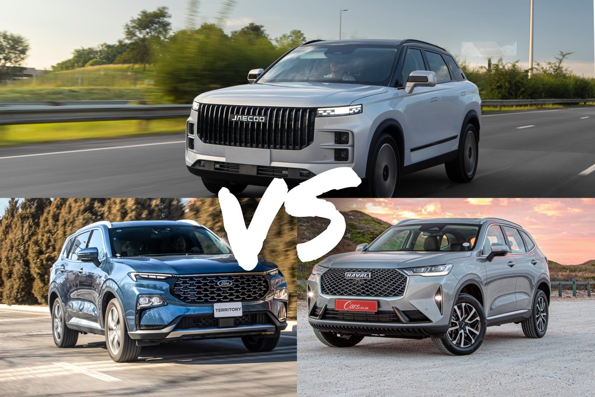Jaecoo J7 vs Haval H6 vs Ford Territory 🧐

It's a family car battle of note! We dig deep into the spec details so that you don't have to! Take a look at this useful spec comparison and tell us which one of these cars gets your thumbs up 👍 bit.ly/JaecooJ7VsRiva…