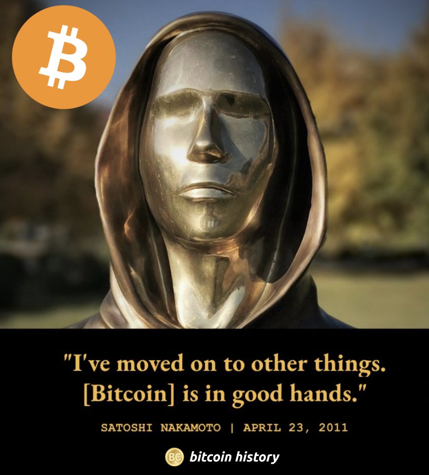 ✨ #Bitcoin creator Satoshi Nakamoto sending one of his last known emails,  exactly 13 years ago 3 days later, he was gone forever 💫