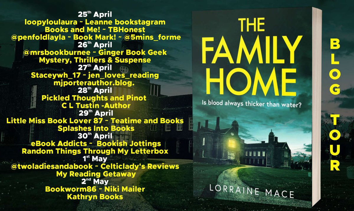The Family Home blog tour starts on Thursday (publication day). Just look at all these great bloggers on the tour. @rararesources #TheFamilyHome @AccentPress @headlinepg