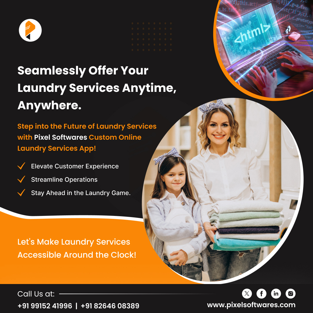 Transforming #LaundryServices for the Modern Era! Elevate customer experience, streamline operations, and stay ahead in the game. Let's make laundry accessible 24/7!
#ecommerceappdevelopment #Rechargebillpayments #onlinegroceryapp #Travelbookingapp #Fantasyappdevelopment